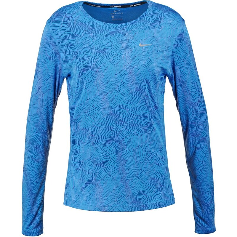 Nike Performance MILER Tshirt à manches longues light photo blue/reflective silver