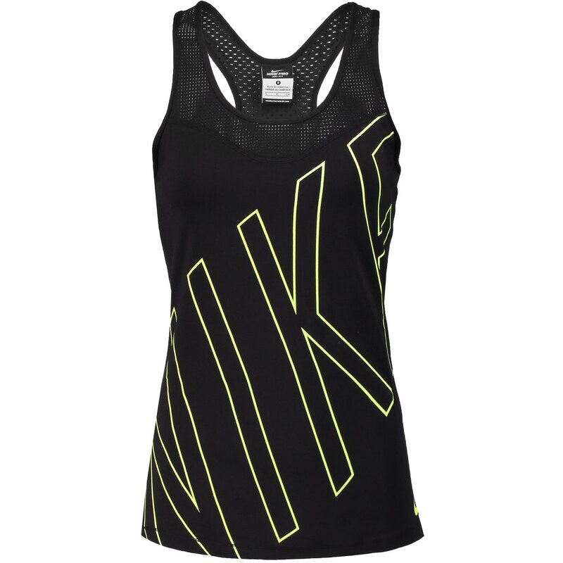 Nike Performance Tshirt de sport black/volt