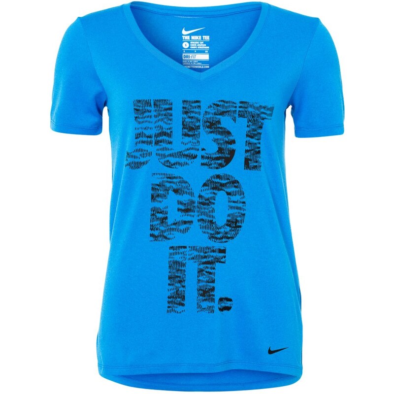 Nike Performance Tshirt imprimé light photo blue/black