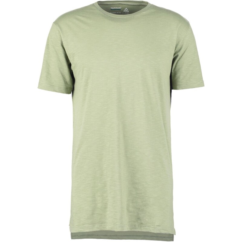 Topman LONGLINE FIT Tshirt basique green