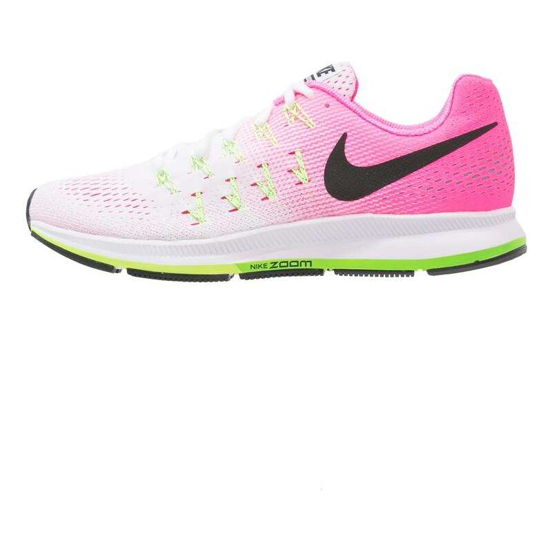 Nike Performance AIR ZOOM PEGASUS 33 Chaussures de running neutres white/black/pink blast/electric green