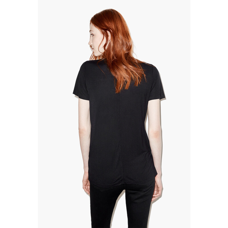 The Kooples T-shirt à détails de chaînes façon harnais - Noir