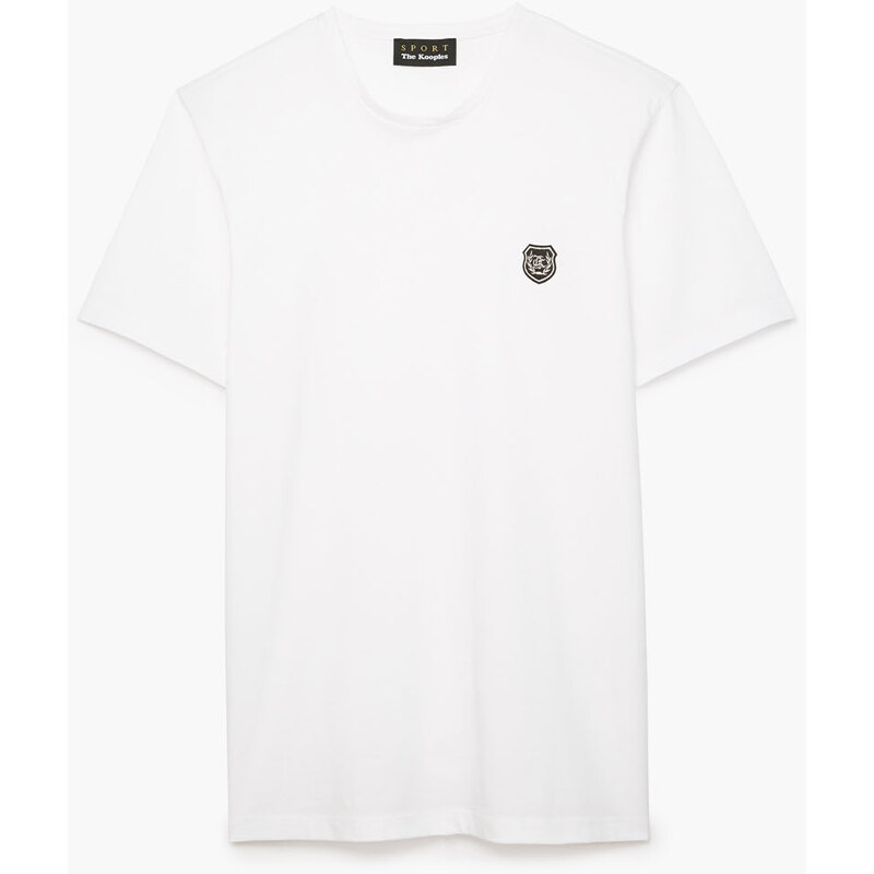 THE KOOPLES SPORT The Kooples T-shirt col rond à écusson feutrine - Blanc
