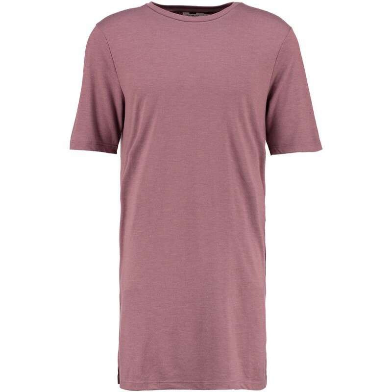 Topman LONGLINE FIT Tshirt basique pink