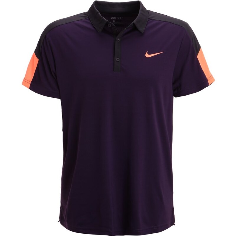 Nike Performance TEAM COURT Polo purple dynasty/black/bright mango
