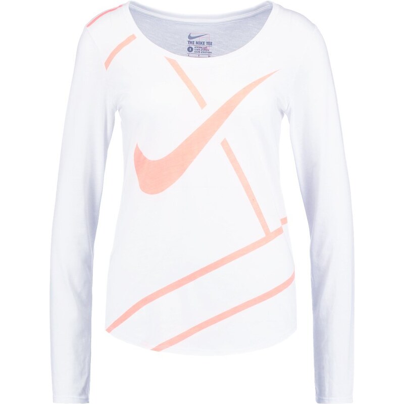 Nike Performance PRACTICE Tshirt à manches longues white/bright mango