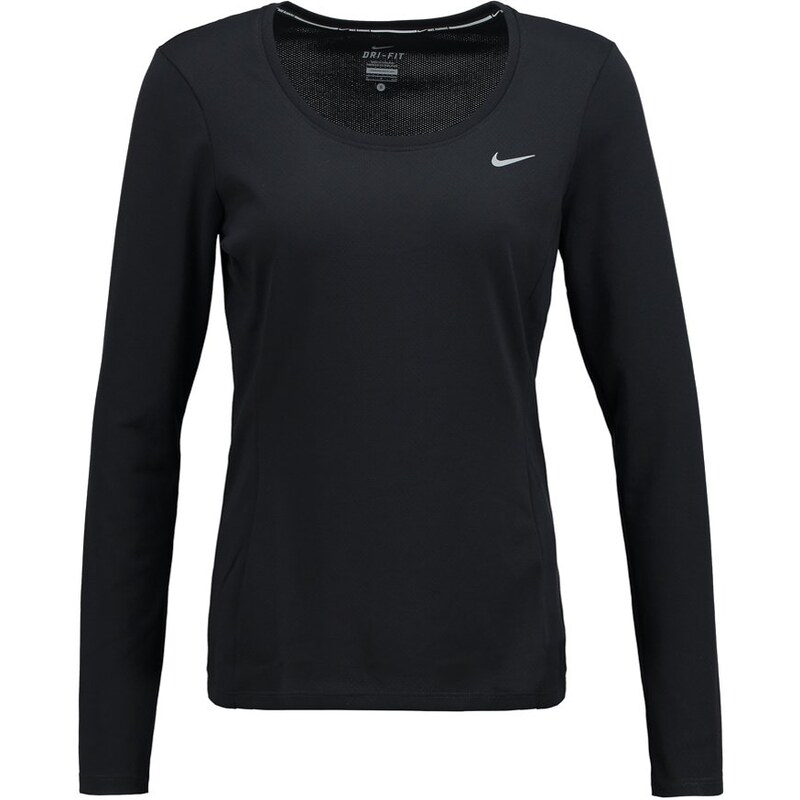 Nike Performance Tshirt à manches longues black/reflective silver