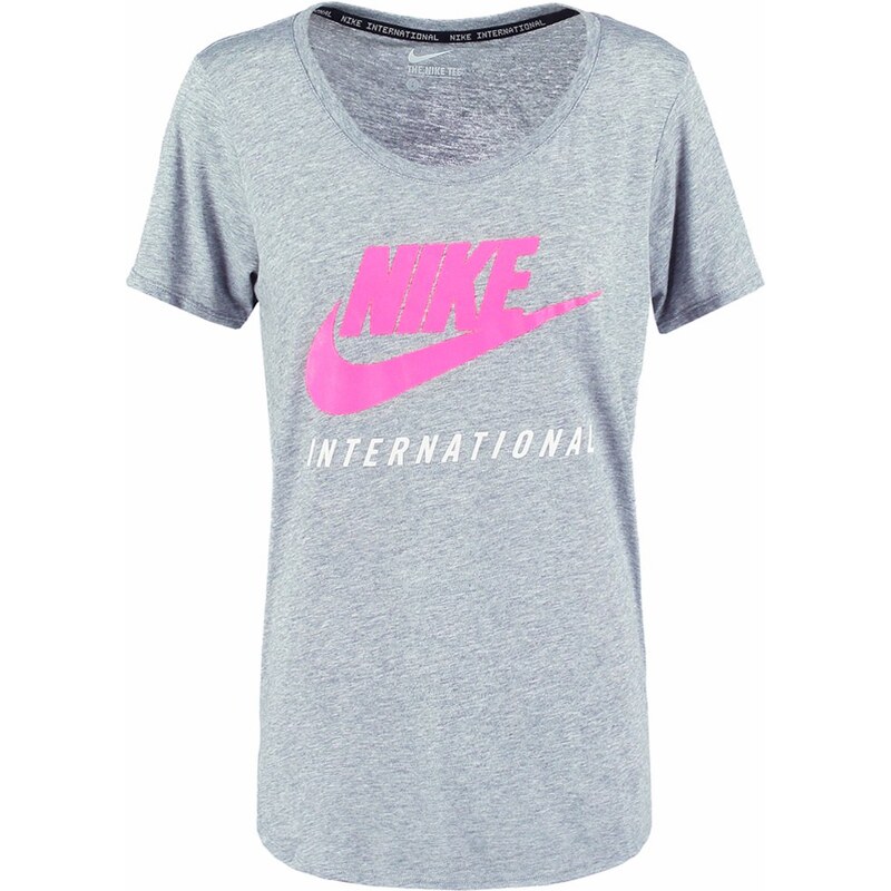 Nike Sportswear Tshirt imprimé dark grey heather/hyper pink