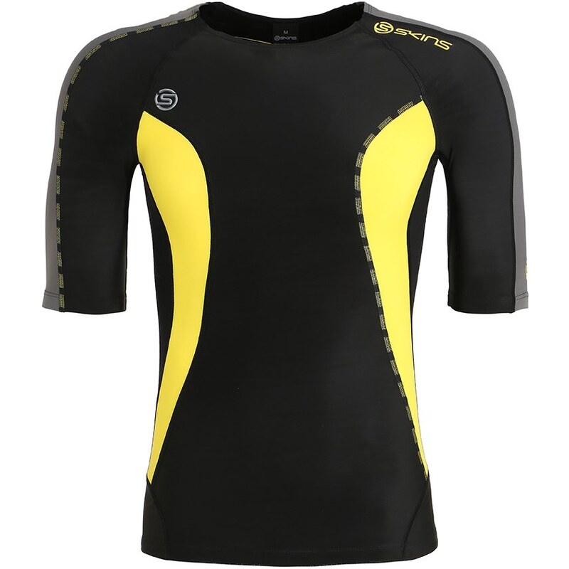 Skins DNAMIC Tshirt de sport black/citron