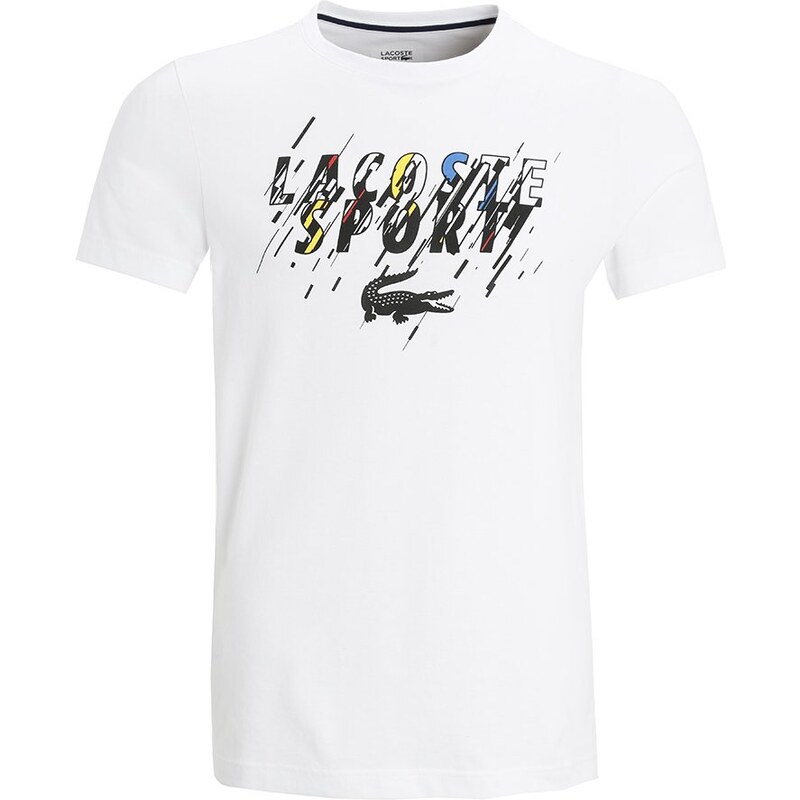 Lacoste Sport Tshirt de sport white/black/corrida/jonquille/ink