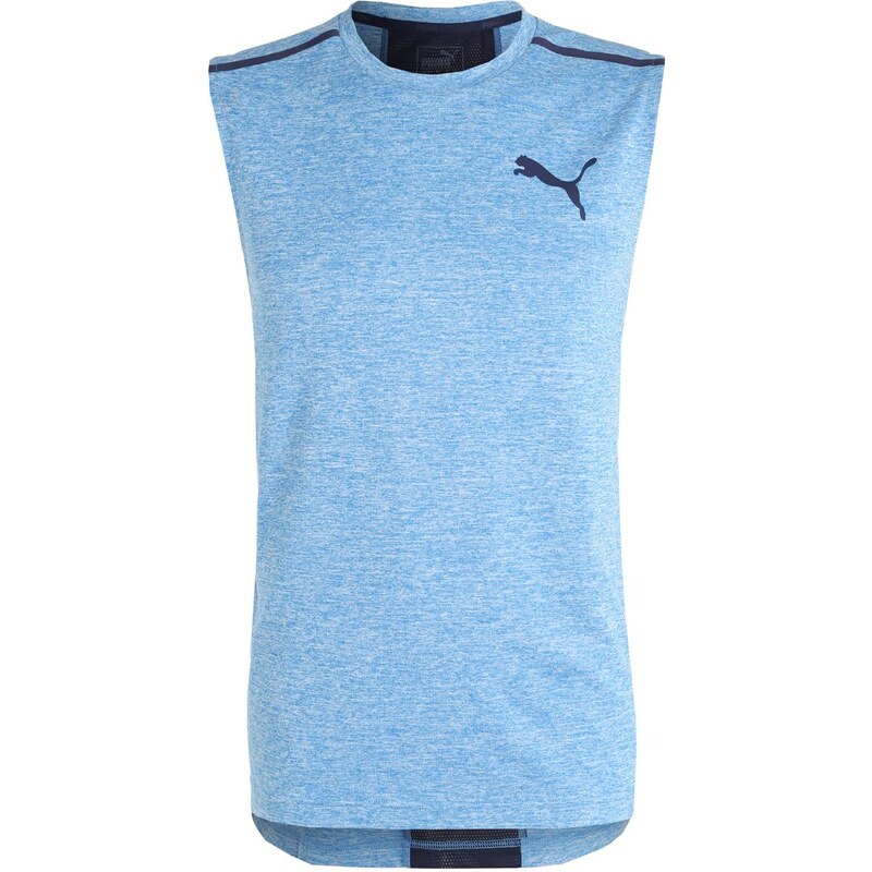 Puma Tshirt de sport electric blue lemonade/heather peacoat
