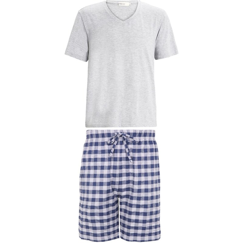 Pier One SET Pyjama grey/blue