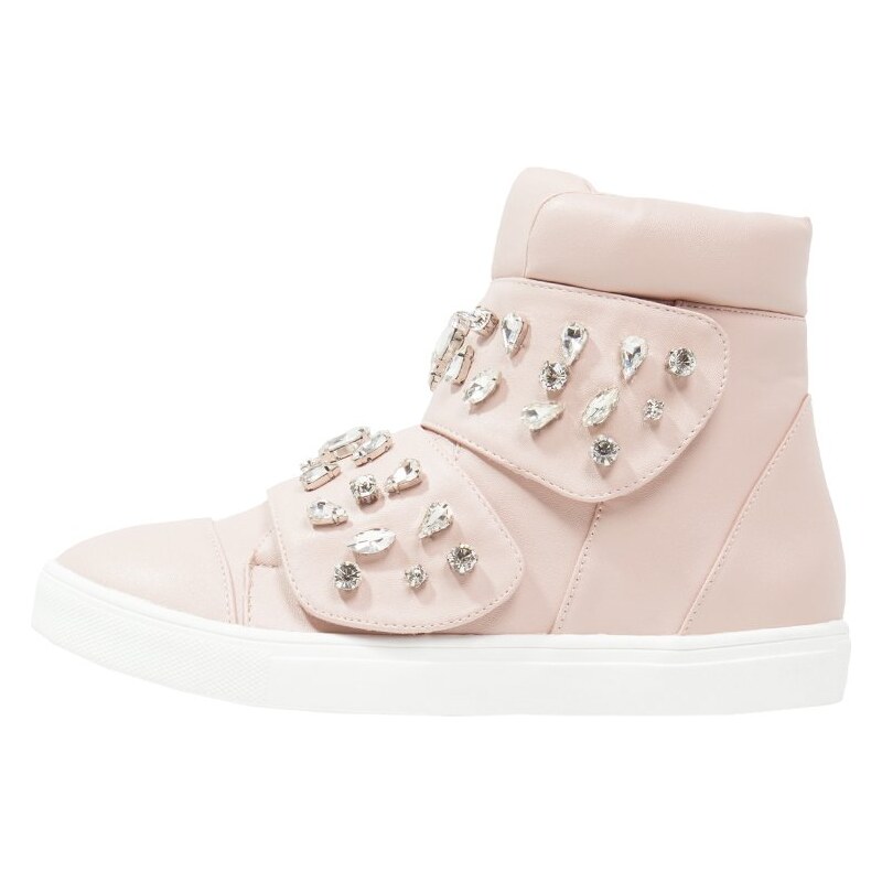 Lost Ink TINT JEWELLED STRAP HI TOP Baskets montantes nude