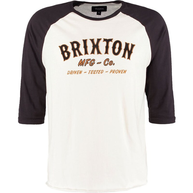 Brixton HAROLD Tshirt à manches longues off white/washed black