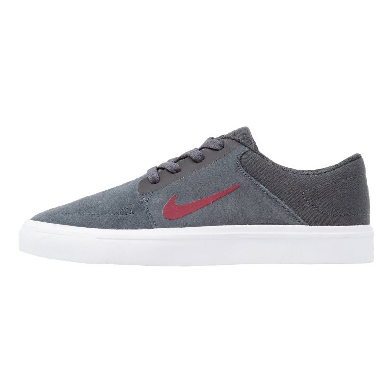 Nike SB PORTMORE Baskets basses anthracite/team red