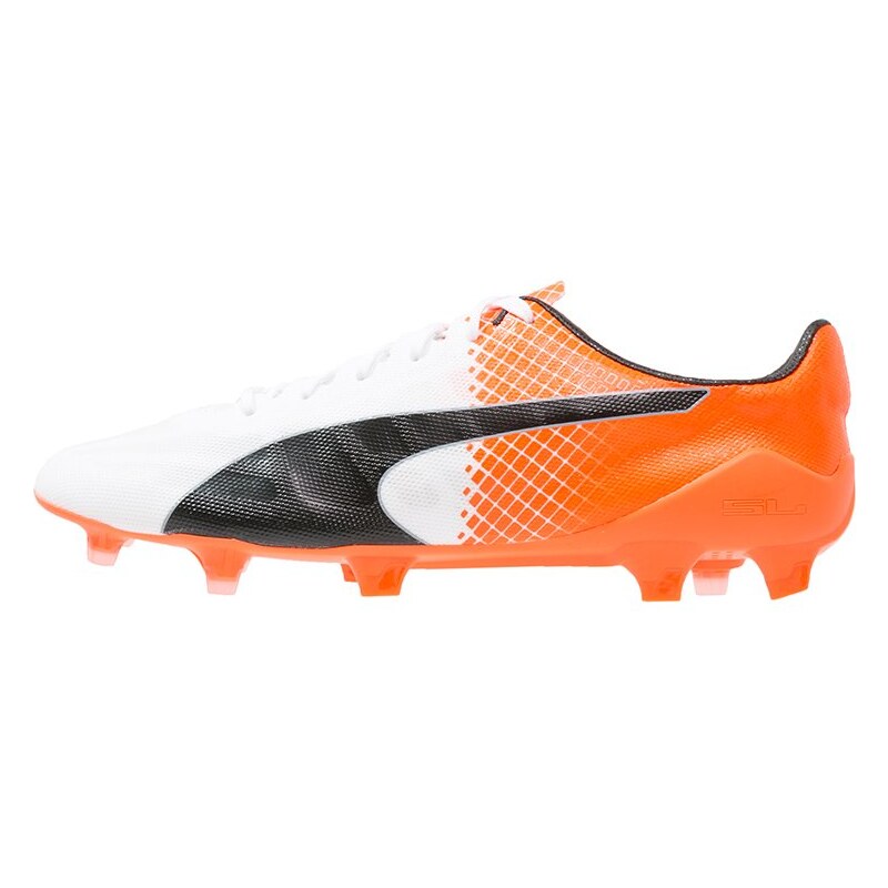 Puma EVOSPEED SL II TRICKS FG Chaussures de foot à crampons blanc/orange