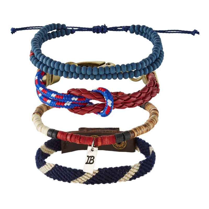 Icon Brand 4 PACK Bracelet blue/red