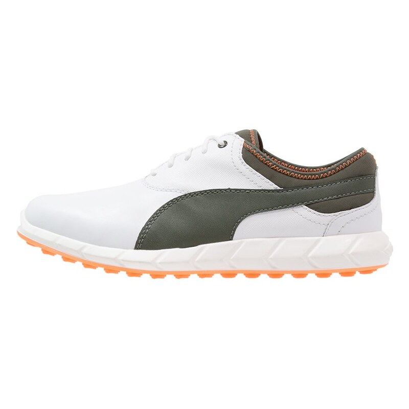 Puma Golf IGNITE Chaussures de golf white/forest night/vibrant orange