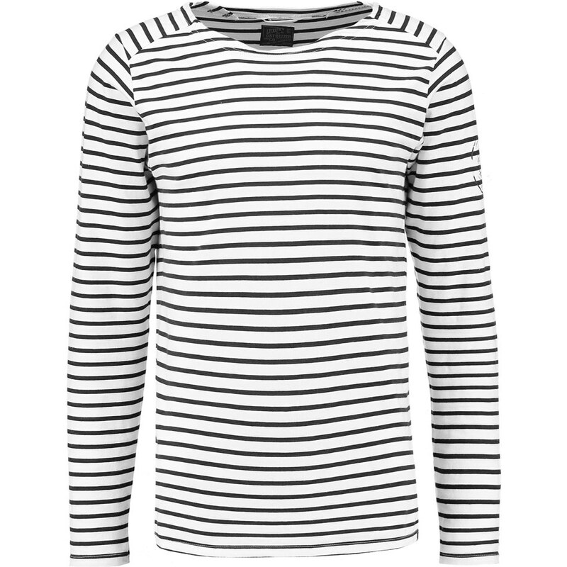 Dstrezzed Tshirt à manches longues offwhite/dark navy