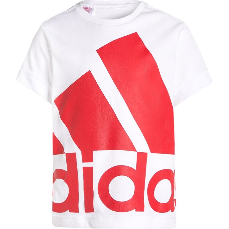 adidas Performance ESSENTIALS Tshirt imprimé white/vivid red
