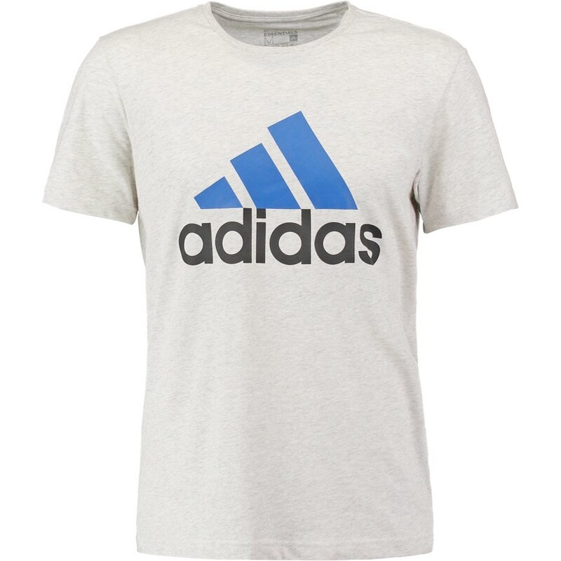 adidas Performance Tshirt de sport white heather/blue/black