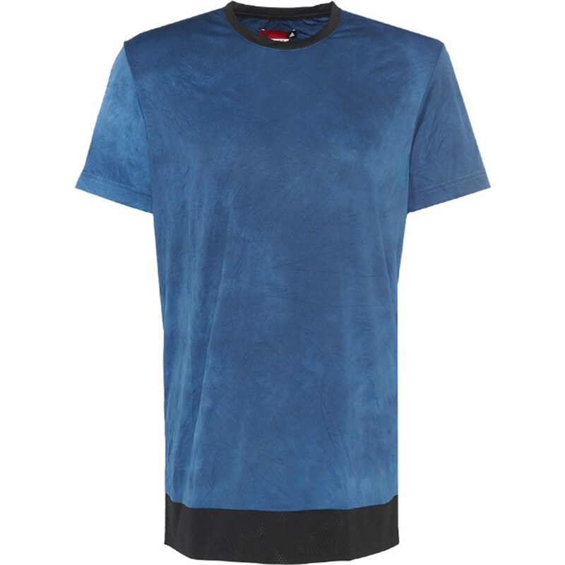 adidas Performance D ROSE Tshirt imprimé craft blue/black
