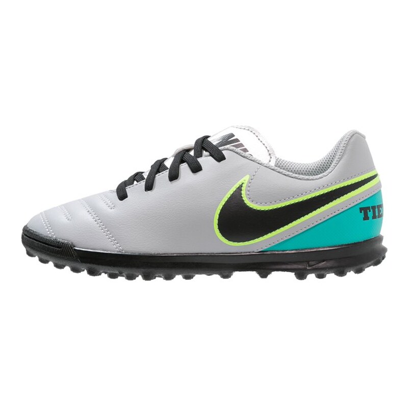 Nike Performance TIEMPO RIO III TF Chaussures de foot multicrampons wolf grey/black/clear jade/metallic silver/ghost green