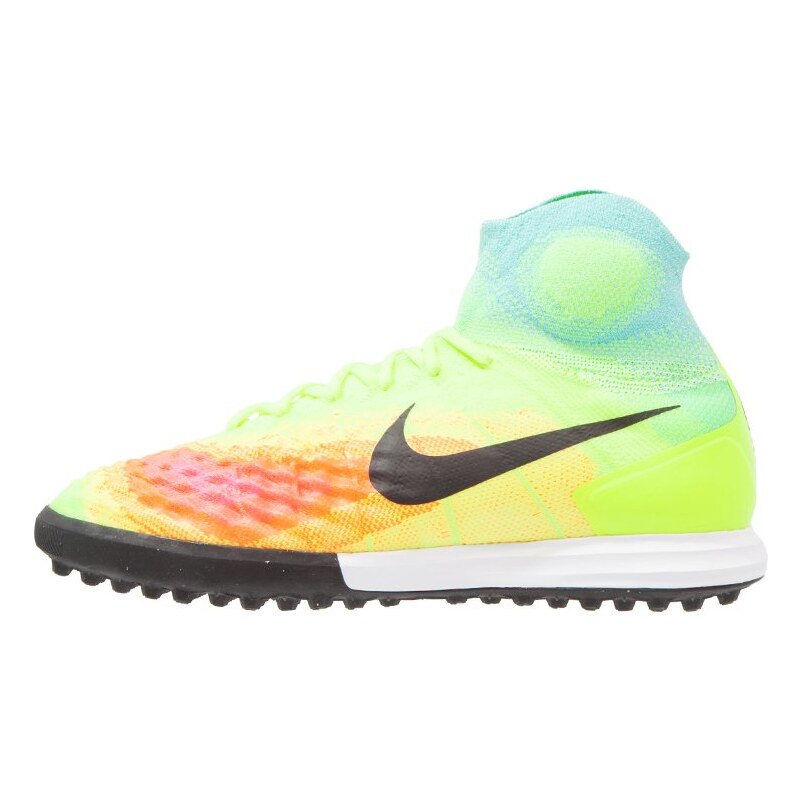 Nike Performance MAGISTAX PROXIMO II DF TF Chaussures de foot multicrampons volt/black/hyper turquoise/total orange/pink blast