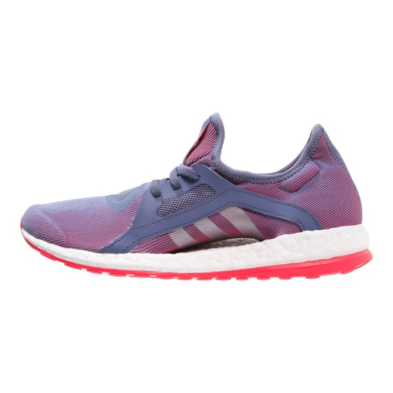 adidas Performance PUREBOOST X Chaussures de running neutres super purple/silver metallic/shock red