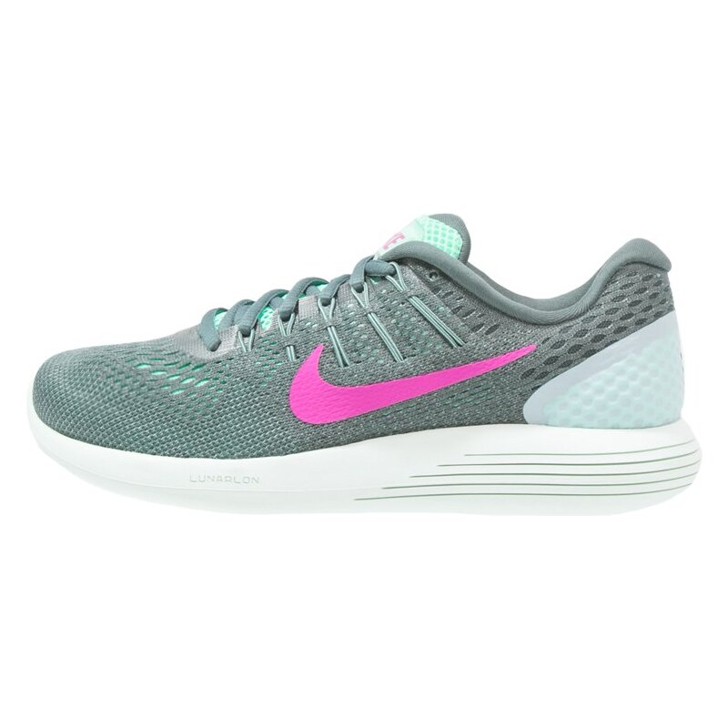 Nike Performance LUNARGLIDE 8 Chaussures de running neutres green glow/fire pink/hasta/cannon/barely green