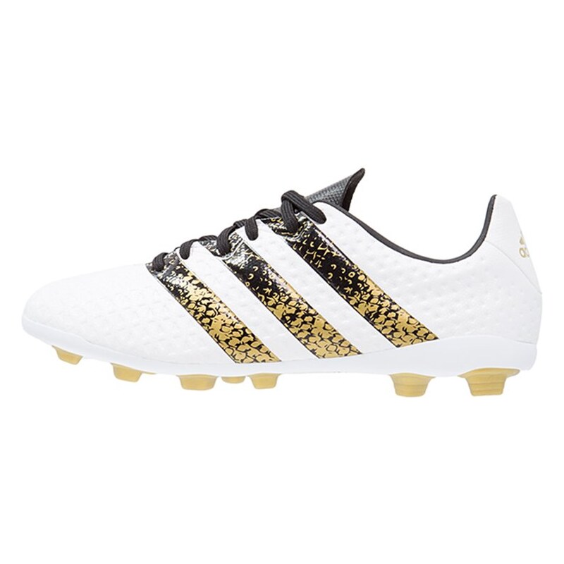 adidas Performance ACE 16.4 FXG Chaussures de foot à crampons white/core black/gold metallic