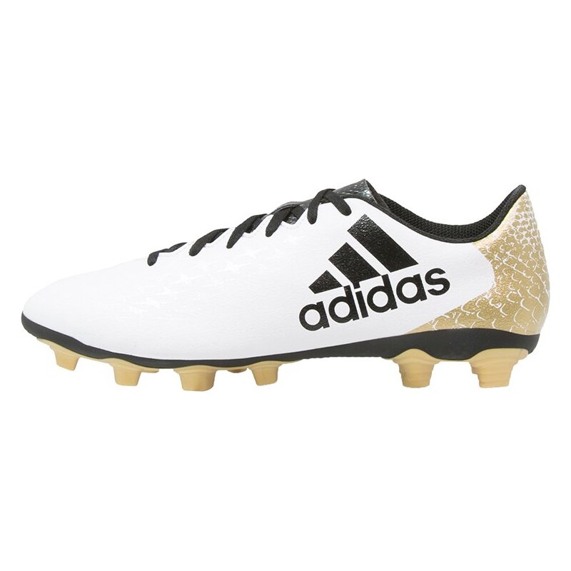 adidas Performance X 16.4 FXG Chaussures de foot à crampons white/core black/gold metallic