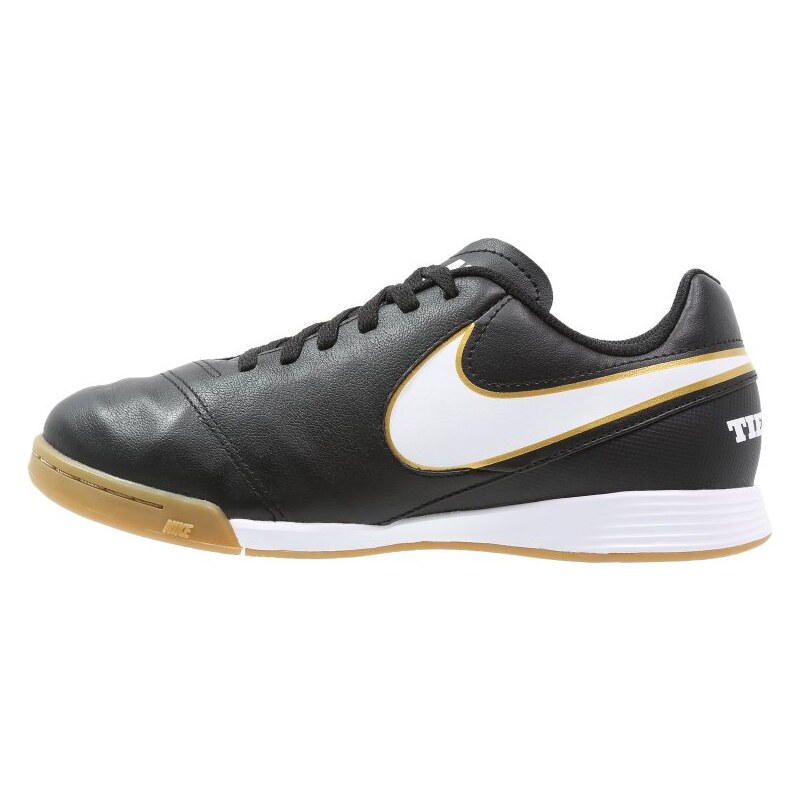 Nike Performance TIEMPO LEGEND VI IC Chaussures de foot en salle black/white/metallic gold