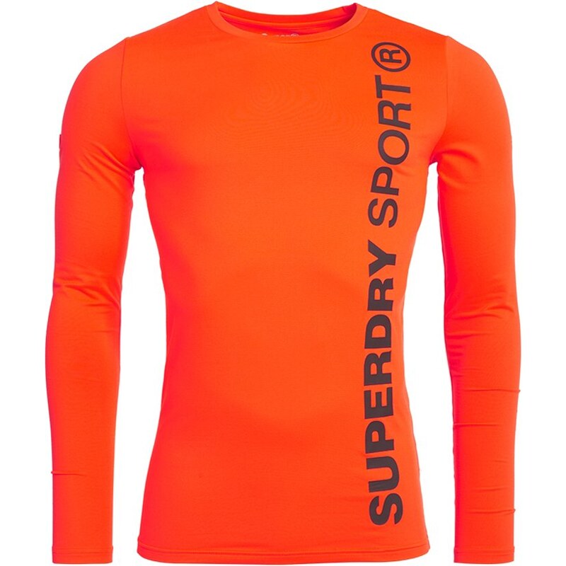 Superdry GYM SPORT Tshirt à manches longues orange fluo