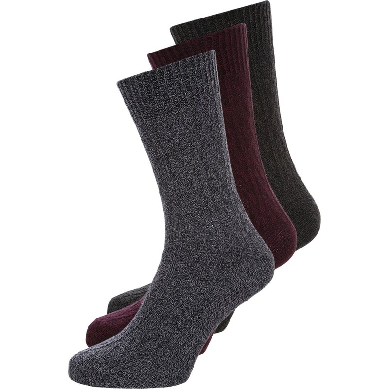 Pier One 3 PACK Chaussettes grey/red