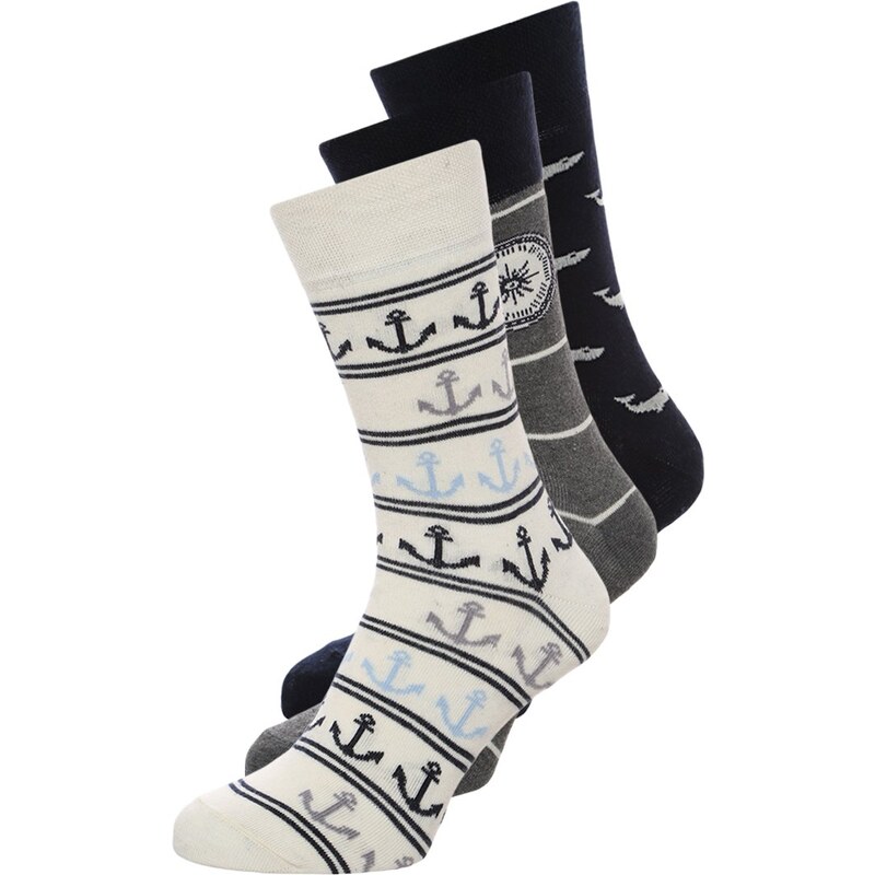 Pier One 3 PACK Chaussettes white/grey/black