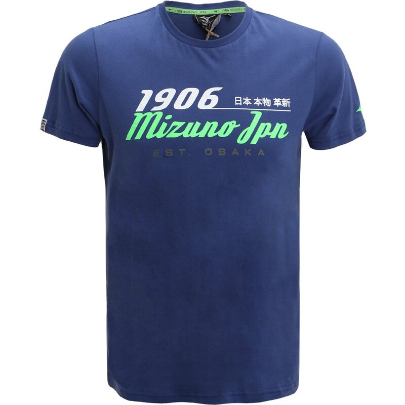 Mizuno HERITAGE Tshirt imprimé navy