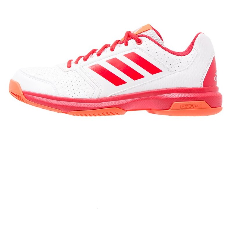 adidas Performance ADIZERO ATTACK Chaussures de tennis sur terre battue white/ray red/silver metallic