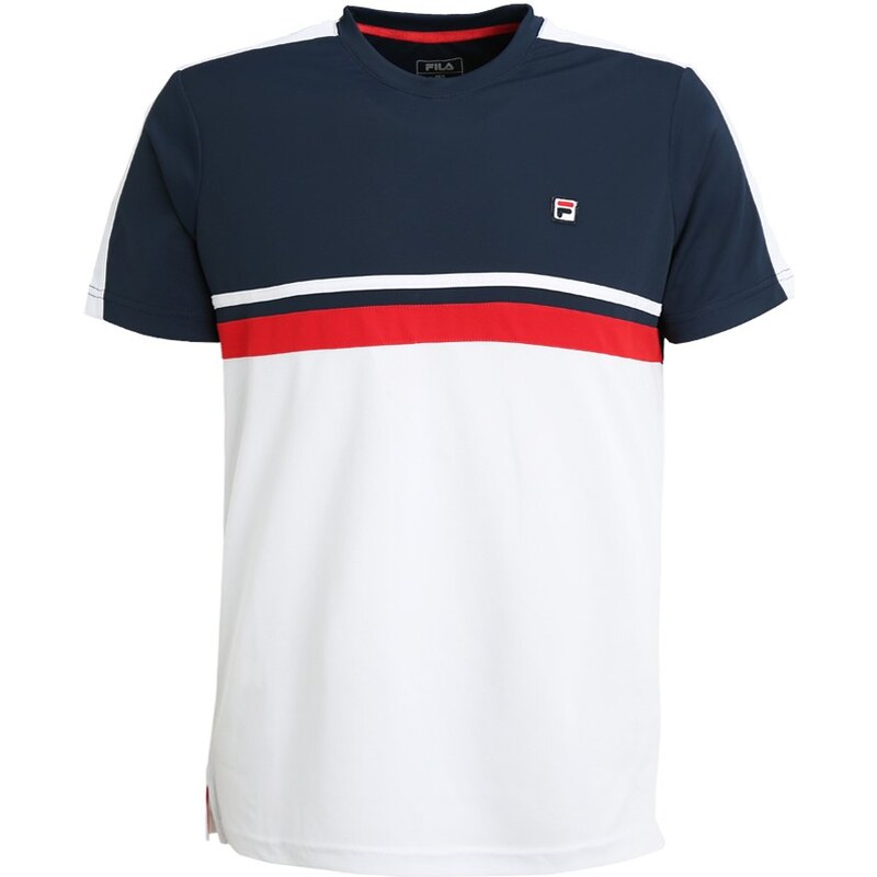 Fila SID Tshirt de sport white/peacoat blue/fila red