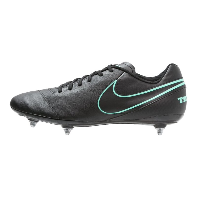 Nike Performance TIEMPO GENIO II SG Chaussures de foot à lamelles black/hyper turquoise