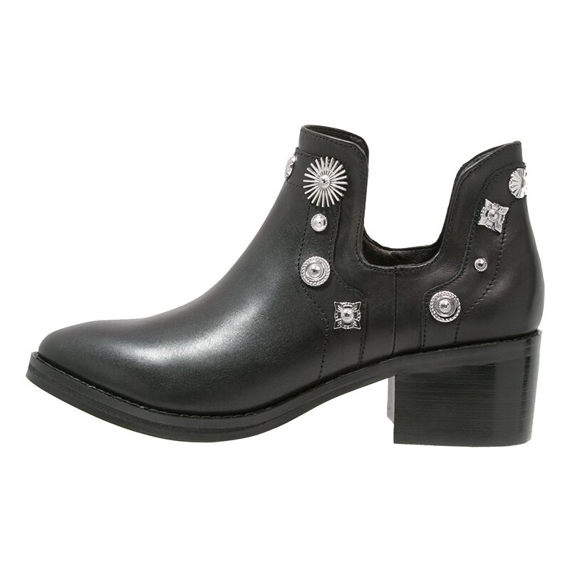 Eeight Boots à talons black/silver