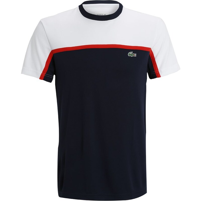 Lacoste Sport Tshirt basique white/navy blue/corrida