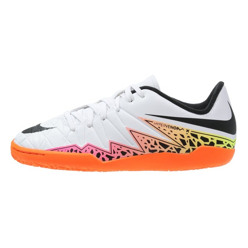 Nike Performance HYPERVENOM PHELON II IC Chaussures de foot en salle white/black/total orange/volt/pink blast