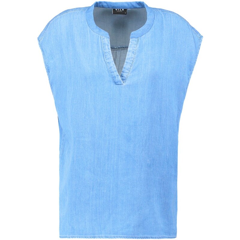 Vila VIELECTRIC Tshirt imprimé medium blue denim