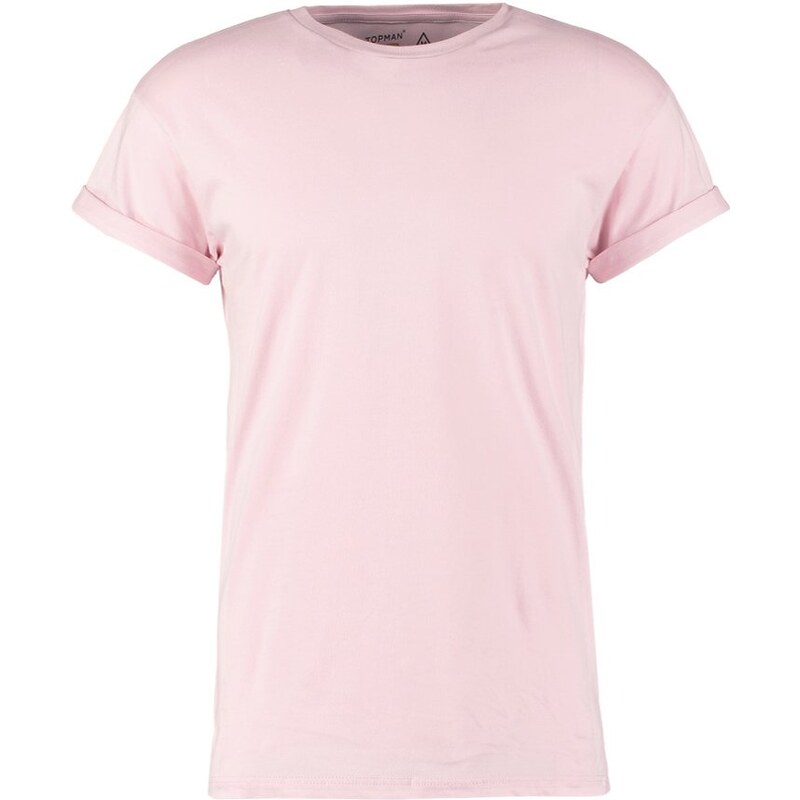 Topman MUSCLE FIT ROLLER Tshirt basique pink