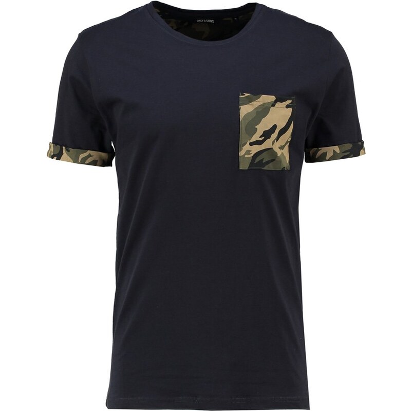 Only & Sons ONSCAMOSAGNA Tshirt imprimé dark navy