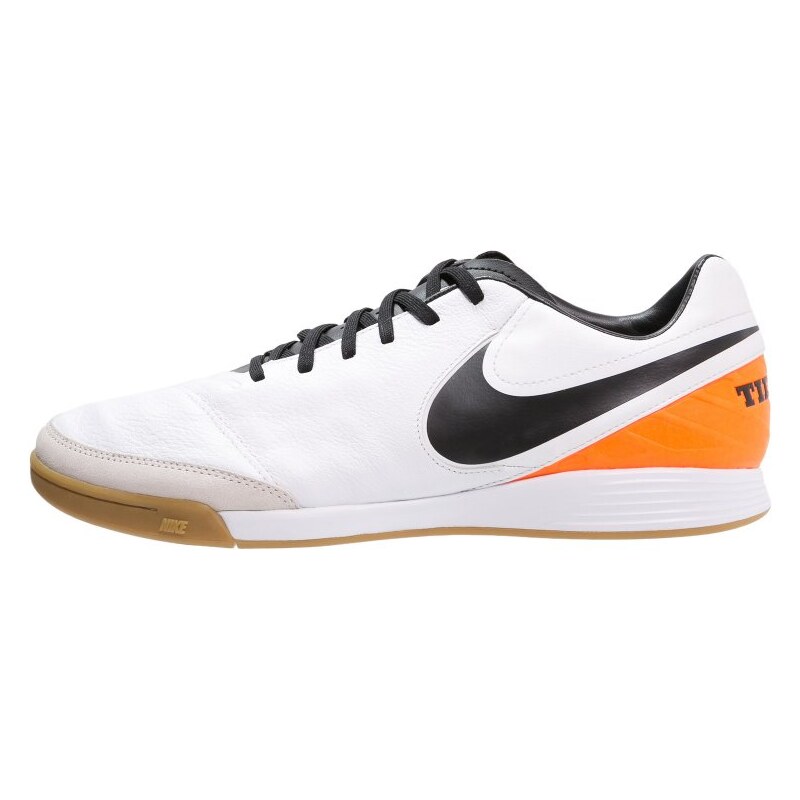 Nike Performance TIEMPO MYSTIC V IC Chaussures de foot en salle white/black/total orange