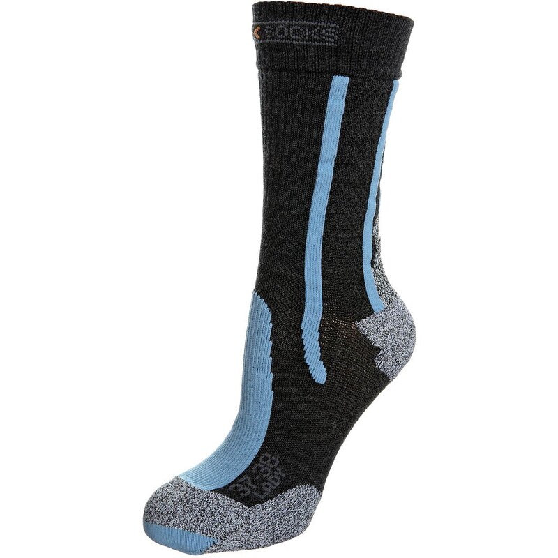 X Socks TREKKING SILVER Chaussettes de sport charcoal/sky blue