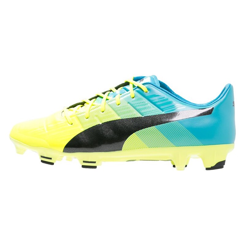 Puma EVOPOWER 1.3 FG Chaussures de foot à crampons safety yellow/black/atomic blue