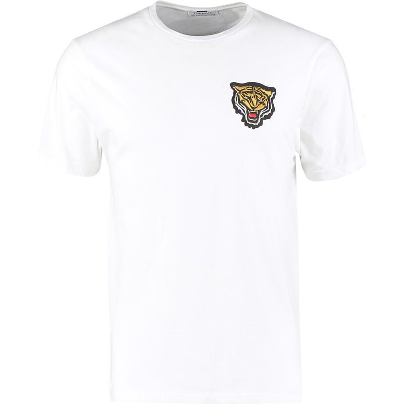 Topman SLIM FIT Tshirt imprimé white